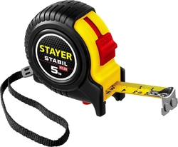 STAYER  Stabil, 5 м х 19 мм, рулетка с двухсторонней шкалой, Professional (34131-05) 34131-05_z02