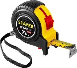 STAYER  Stabil, 7.5 м х 25 мм, рулетка с двухсторонней шкалой, Professional (34131-075) 34131-075_z02