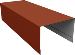 Крышка для забора из сайдинга Квадро Брус, Вертикаль Grand Line 0,45 ПЭ RAL 8004 терракота (3м) GL 762149