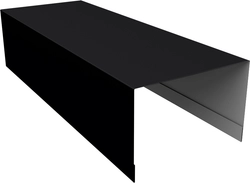 Крышка для забора из сайдинга Квадро Брус, Вертикаль Grand Line 0,45 Drap СТ RAL 9005 черный (3м) GL 761950