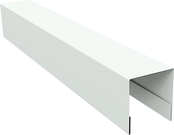 Планка боковая для забора из сайдинга Блок-хаус новый Grand Line 0,45 ПЭ двухсторонний RAL 9003 сигнальный белый (2,5м) GL 764630