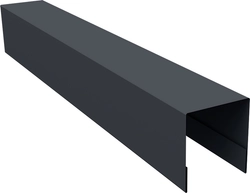 Планка боковая для забора из сайдинга Блок-хаус новый Grand Line 0,45 ПЭ двухсторонний RAL 7024 мокрый асфальт (2,5м) GL 764623