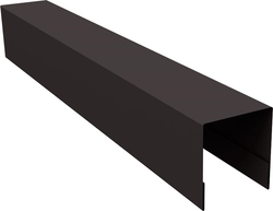 Планка боковая для забора из сайдинга Блок-хаус новый Grand Line 0,5 Velur RR 32 темно-коричневый (3м) GL 764590