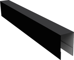 Планка боковая для забора из сайдинга Квадро Брус, Корабельная Доска, ЭкоБрус новый Grand Line 0,5 Drap ТХ RAL 9005 черный (2,06м) GL 688063