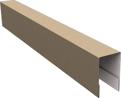 Планка боковая для забора из сайдинга Квадро Брус, Корабельная Доска, ЭкоБрус новый Grand Line 0,45 Принт Элит Молочное дерево TwinColor (3м) GL 763776