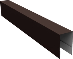 Планка боковая для забора из сайдинга Квадро Брус, Корабельная Доска, ЭкоБрус новый Grand Line 0,5 Drap RAL 8017 шоколад (2,5м) GL 763669