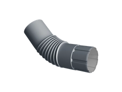 Колено круглое Ø90 Vortex Микс RAL 7024 мокрый асфальт GL 451562