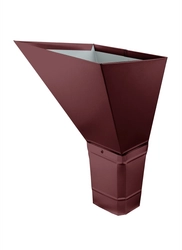 Воронка водосборная прямоугольная Vortex в1 127мм RAL 3005 GL 543525
