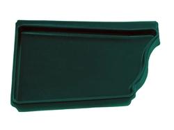 Заглушка левая Vortex в1 127мм RAL 6005 GL 53519