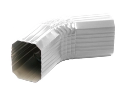 Колено прямоугольное Vortex в1 RAL 9003 GL 55550