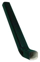 Труба прямоугольная с коленом Vortex в1 3м RAL 6005 GL 55565