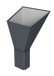 Воронка водосборная прямоугольная Vortex в2 RAL 7024 мокрый асфальт GL 274589