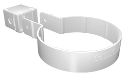 Хомут трубы Kliker ПВХ Grand Line Премиум белый (инд.упак.) (RAL 9003) GL 249084