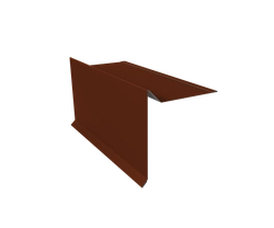 Планка ветровая с отгибом для мягкой кровли 100х20х70 Grand Line 0,45 ПЭ с пленкой RAL 3009 оксидно-красный (3м) GL 501157