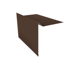 Планка ветровая для мягкой кровли 130х25х100 Grand Line 0,45 Drap ТХ RAL 8017 шоколад (3м) GL 501864