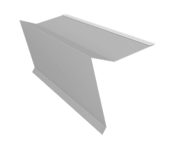 Планка ветровая для мягкой кровли 60х30х90 Фартук фронтонный S5 Grand Line 0,4 ПЭ с пленкой RAL 7004 сигнальный серый (3м) GL 605365