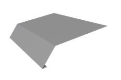 Планка карнизная 135х50 Фартук S14 над желобом Grand Line 0,5 Сатин с пленкой RAL 9006 бело-алюминиевый (2м) GL 654454