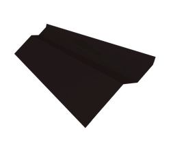 Планка примыкания внакладку Фартук S6 пристенный накладной Grand Line 0,45 Drap ТХ RAL 9005 черный (3м) GL 503101