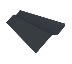 Планка примыкания внакладку Фартук S6 пристенный накладной Grand Line 0,5 ПЭ с пленкой RAL 7024 мокрый асфальт (2м) GL 626149