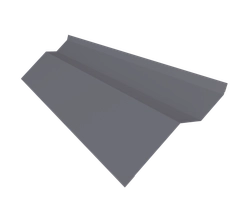 Планка примыкания внакладку Фартук S6 пристенный накладной Grand Line 0,45 Drap RAL 7004 сигнальный серый (3м) GL 656049