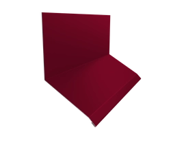 Планка примыкание верхнее к стене фальц 150х130х20 Grand Line 0,45 ПЭ с пленкой RAL 3003 рубиново-красный (3м) GL 497352
