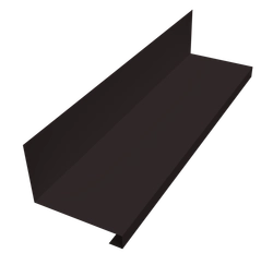 Планка примыкание нижнее к трубе для Кликфальц Про Grand Line 0,5 Velur RAL 9005 черный (3м) GL 560277