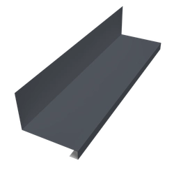Планка примыкание нижнее к трубе для Кликфальц Про Grand Line 0,45 Drap ТР RAL 7024 мокрый асфальт (3м) GL 714049