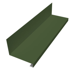 Планка примыкание нижнее к трубе фальц Grand Line 0,5 Сатин матовый ТХ RAL 6020 хромовая зелень (3м) GL 798746