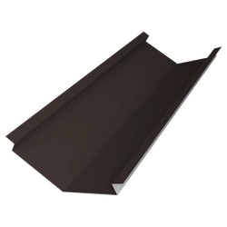 Планка ендовы нижней для композитной черепицы 140х140 Grand Line 0,45 Drap ТХ RR 32 темно-коричневый (3м) GL 551861