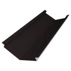 Планка ендовы нижней для композитной черепицы 140х140 Grand Line 0,45 ПЭ с пленкой RAL 9005 черный (3м) GL 656258