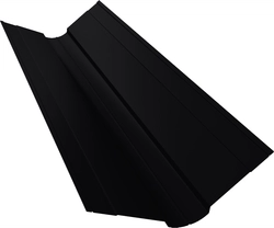 Планка ендовы верхней фигурной 100х100 Grand Line 0,45 Drap RAL 9005 черный (2м) GL 472620