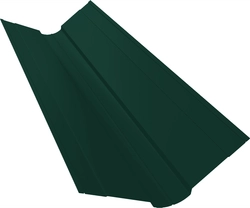Планка ендовы верхней фигурной 100х100 Grand Line 0,5 Сатин с пленкой RAL 6005 зеленый мох (3м) GL 472834