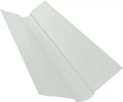 Планка ендовы верхней фигурной 100х100 Grand Line 0,45 Drap ТХ RAL 9003 сигнальный белый (2м) GL 614904
