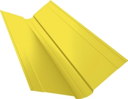 Планка ендовы верхней фигурной 150х150 Grand Line 0,45 ПЭ с пленкой RAL 1018 цинково-желтый (2м) GL 640134