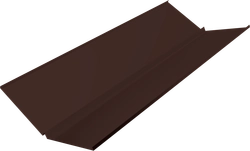Планка ендовы нижней с компенсатором Grand Line 0,7 ПЭ двухсторонний с пленкой RAL 8017 шоколад (3м) GL 795678