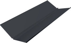 Планка ендовы нижней с компенсатором Grand Line 0,5 Velur RAL 7024 мокрый асфальт (3м) GL 795553