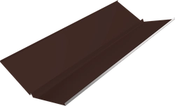 Планка ендовы нижней с компенсатором Grand Line 0,45 Drap ТХ RAL 8017 шоколад (2м) GL 795226