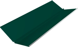 Планка ендовы нижней с компенсатором Grand Line 0,5 ПЭ с пленкой RAL 6005 зеленый мох (2м) GL 795499