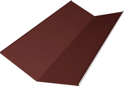 Планка ендовы нижней 300х300 Grand Line 0,5 Сатин с пленкой RAL 3009 оксидно-красный (2м) GL 473817