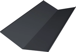 Планка ендовы нижней 300х300 Grand Line 0,5 Velur RAL 7024 мокрый асфальт (3м) GL 537614