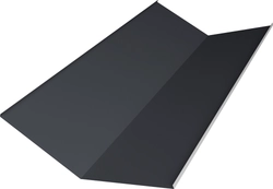 Планка ендовы нижней 300х300 Grand Line 0,45 Drap RAL 7024 мокрый асфальт (2м) GL 473505