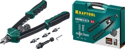 KRAFTOOL  Combo2-M10, 2 вида заклёпок, комбинированный двуручный заклепочник в кейсе (31181) 31181