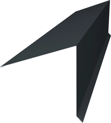 Планка конька односкатной кровли 180х160 Grand Line 0,45 Drap ТХ RAL 7016 антрацитово-серый (2м) GL 489142