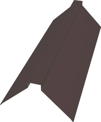 Планка конька плоского 115х30х115 Grand Line 0,45 Drap ТХ RAL 8017 шоколад (2м) GL 490951