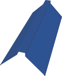 Планка конька плоского 115х30х115 Grand Line 0,45 ПЭ слим с пленкой RAL 5005 сигнальный синий (3м) GL 677320