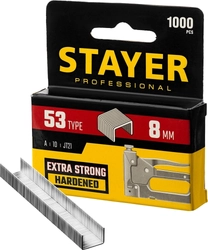 STAYER  тип 53 (A/10/JT21), 8 мм, 1000 шт, калибр 23GA, скобы для степлера, Professional (3159-08) 3159-08_z02