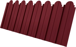 Профнастил C10A фигурный Grand Line 0,45 ПЭ RAL 3005 красное вино GL 751369