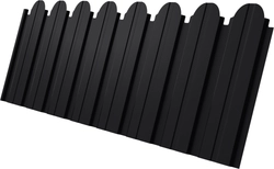Профнастил C10B фигурный Grand Line 0,45 Drap RAL 9005 черный GL 751623