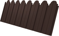 Профнастил C10B фигурный Grand Line 0,5 Drap ТХ RAL 8017 шоколад GL 751794