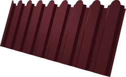 Профнастил С20A фигурный Grand Line 0,45 Drap RAL 3005 красное вино GL 276506